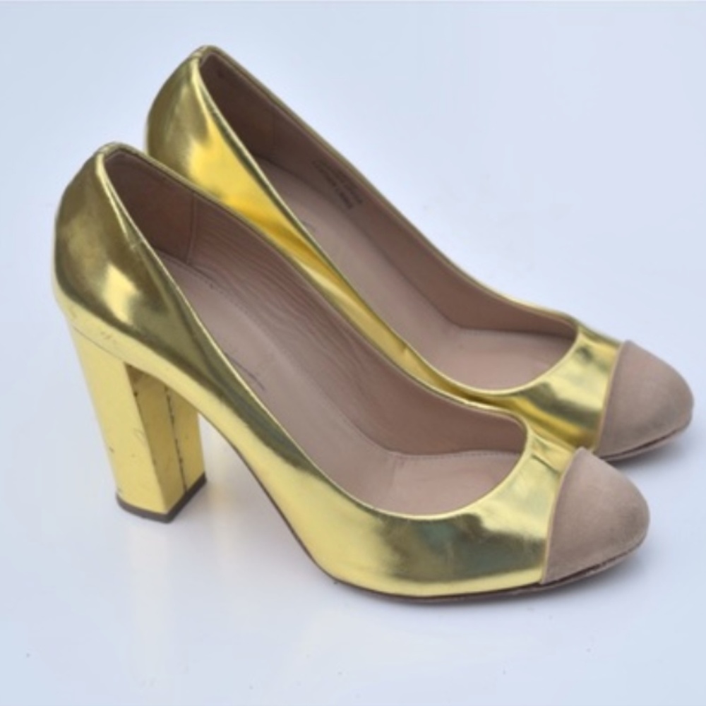 J.Crew Collection Etta Cap Toe Leather Pumps